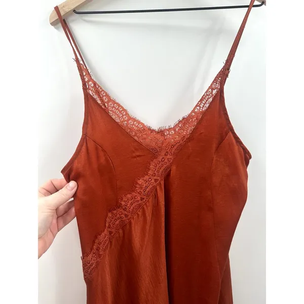 Altar'd State Burnt Orange Lace Fairycore Maxi Dress Size Large - Image 7