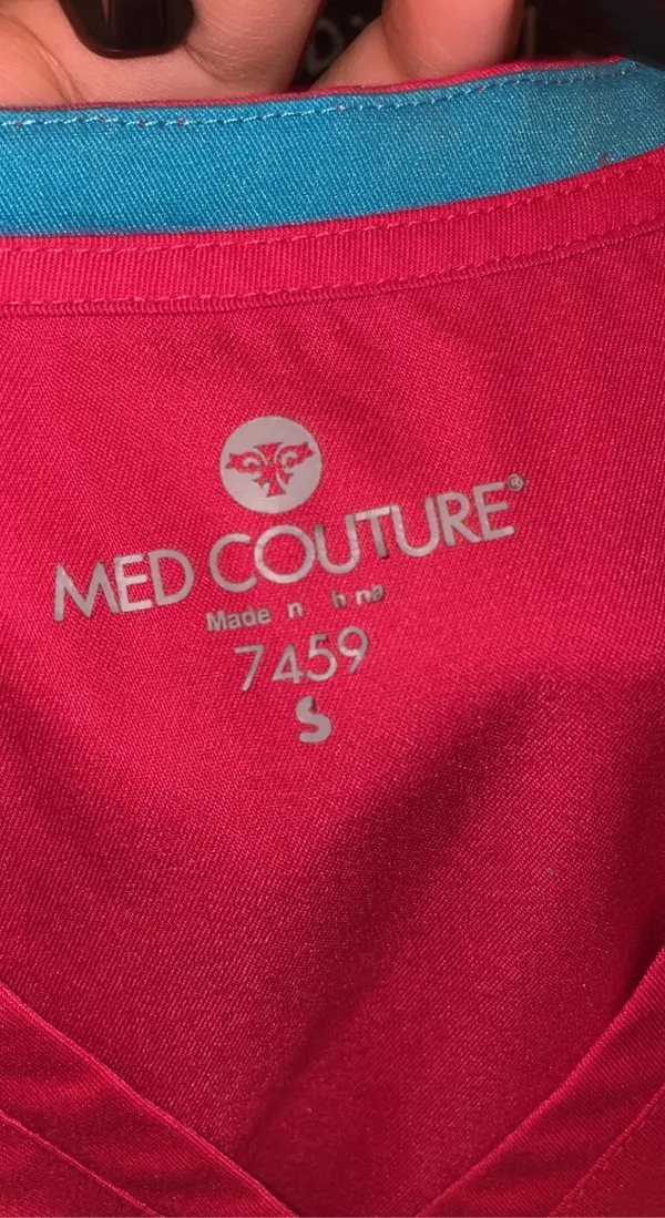 MedCouture Pink Scrub Top - Image 3