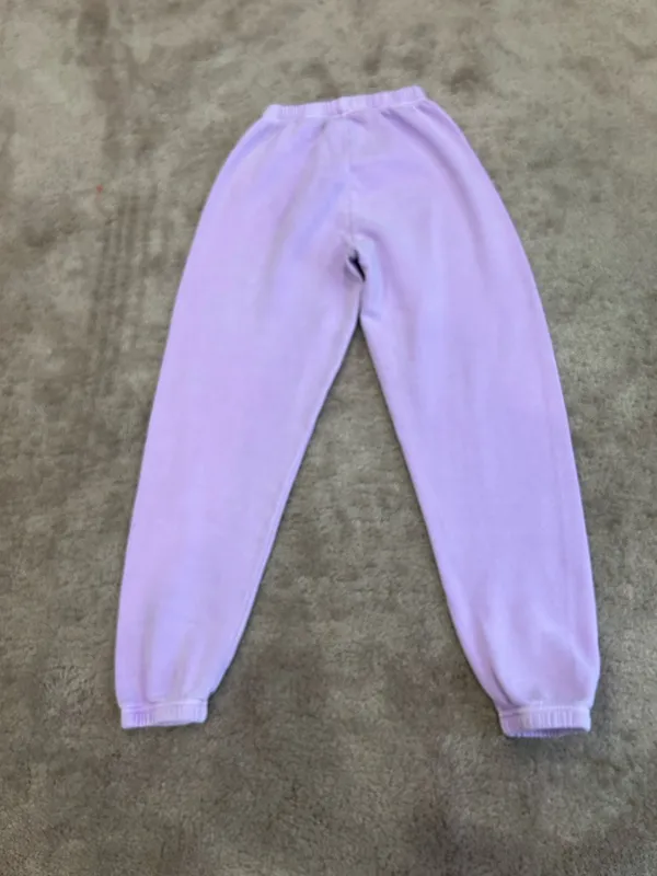 Aviator Nation Neon Purple Logo Sweatpants. Size Large - Image 5