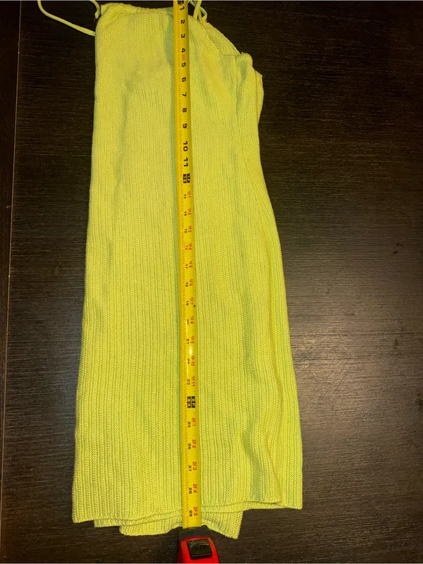 Y2K Lime Green Ribbed Knit Mini Dress | Bodycon Cami Dress Summer Vacation - Image 5