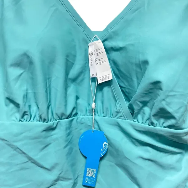 CUPSHE Woman's Sz 2X Teal‎ Blue Cut Out One Piece Swimsuit Padded - Image 2