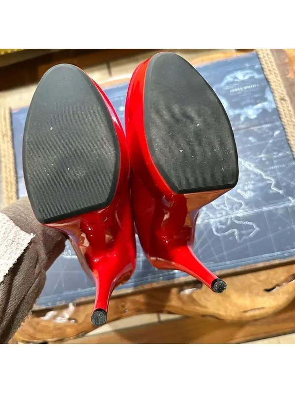 Red Patent Platform Heels | Jante | Size 8 Red - Image 8