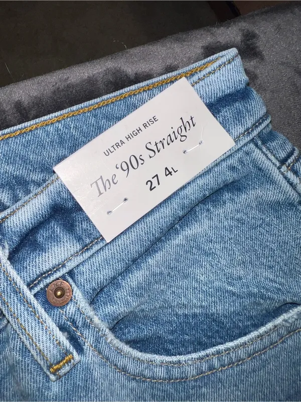 Abercrombie & Fitch The 90s Straight Ultra High Rise Jean Size 27 (4 Long) NWT - Image 12