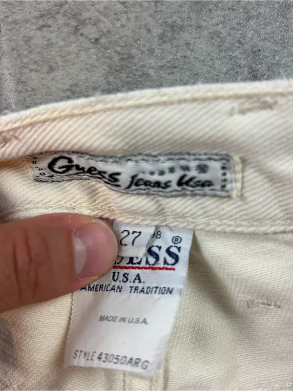 Vintage 90s white guess mini skirt - Image 6