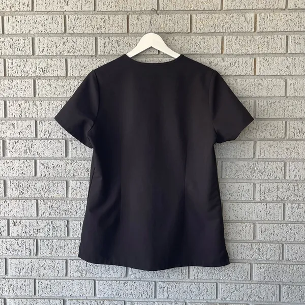 Figs Catarina One Pocket Scrub Top Black Size Small - Image 6