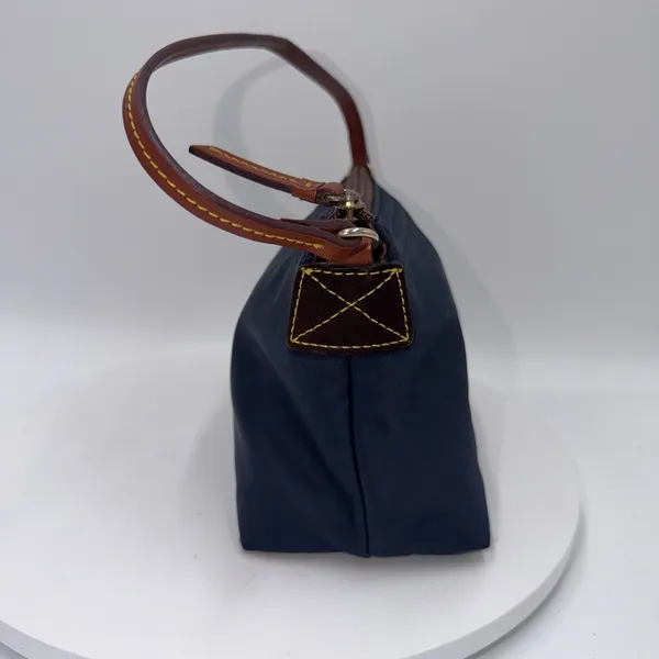 Dooney & Bourke Vintage Nylon Pochette Shoulder Bag Navy Embossed Duck Logo - Image 2