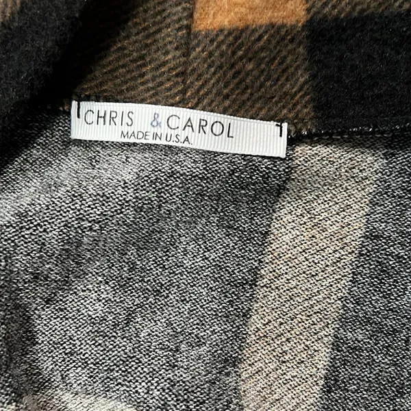 Super soft plaid long cardigan Brown Size M - Image 2