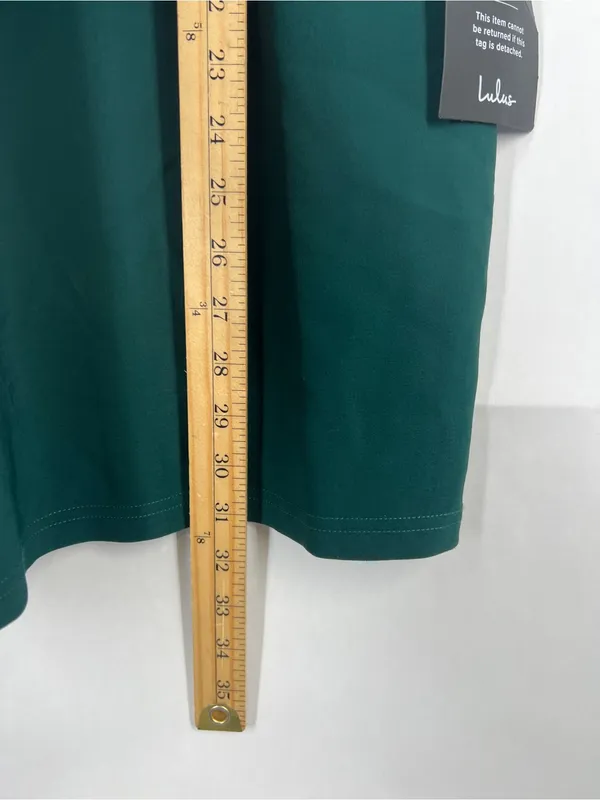 Lulus Emerald Green Asymmetrical Strap Bodycon Mini Dress Size S NWT - Image 12