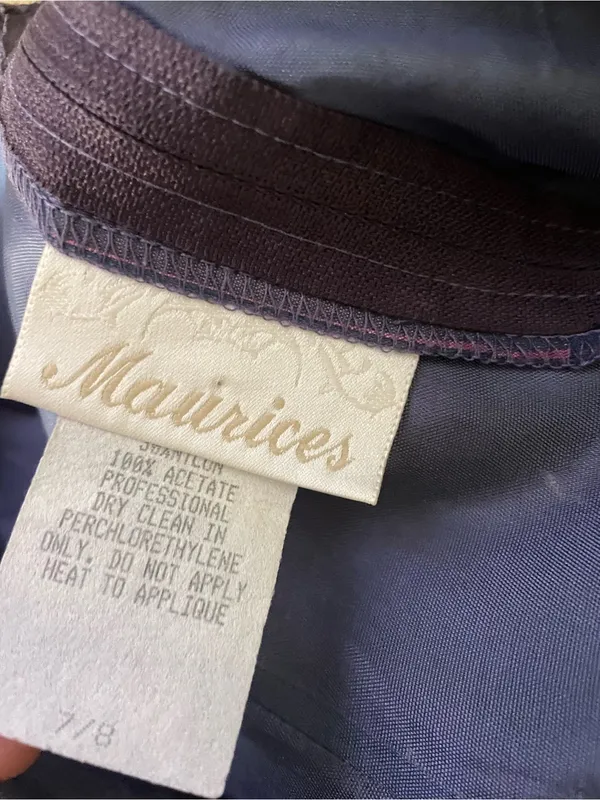 Maurices Vintage 90s Iridescent Purple Teal Two Tone Prom Gown Sequin Dress 7/8 - Image 2