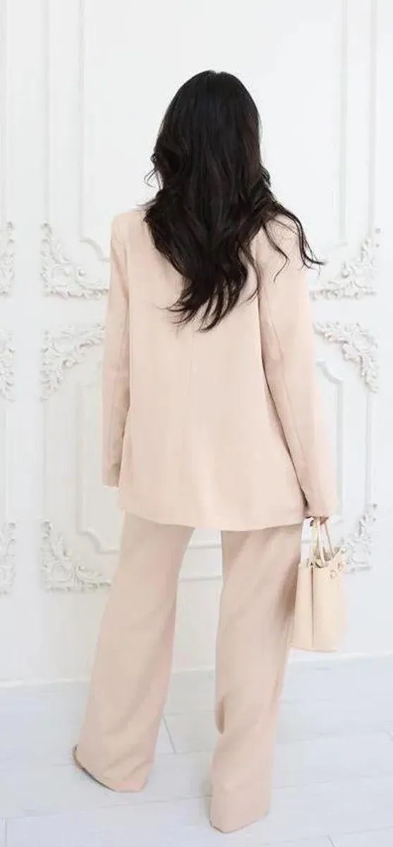 Reyon Blazer & Pants suit set Size S Tan - Image 3