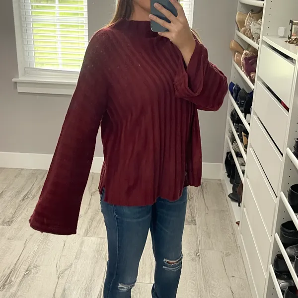 BP. Maroon Flare Sleeve Sweater - Image 5