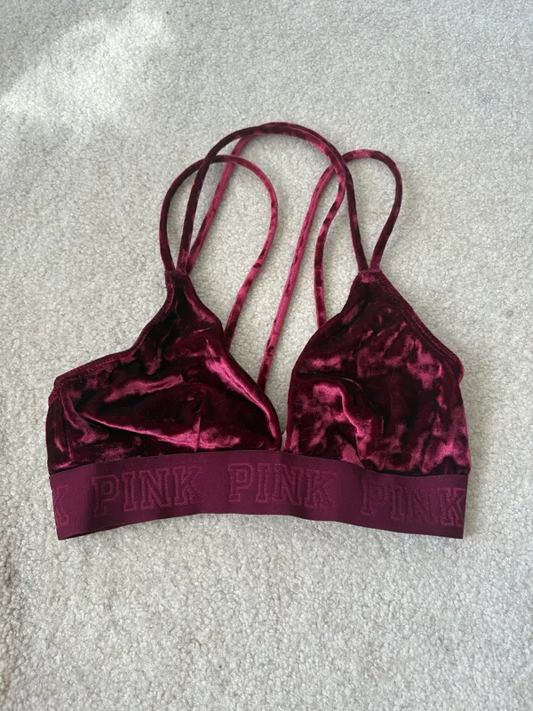 PINK Victoria's Secret Velvet Bralette - Image 3