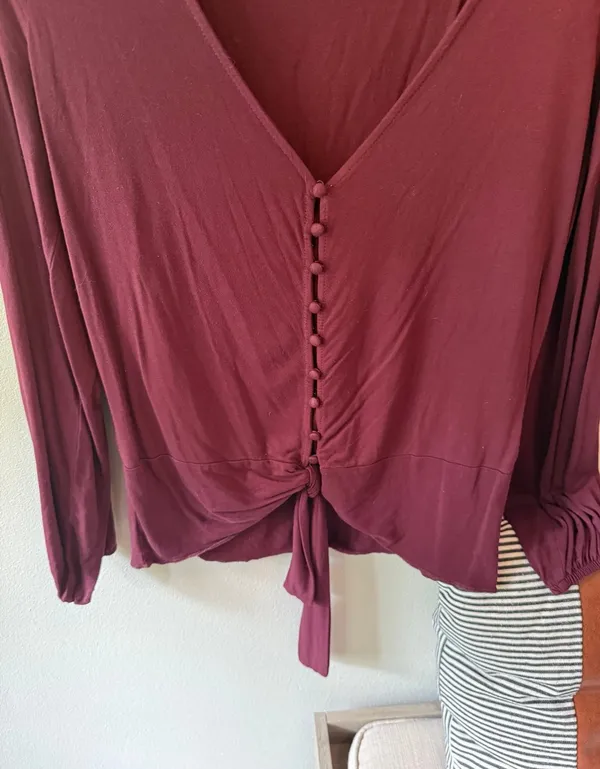 Venus Tie-Front Button-Up Boho Top 🖤 - Image 4