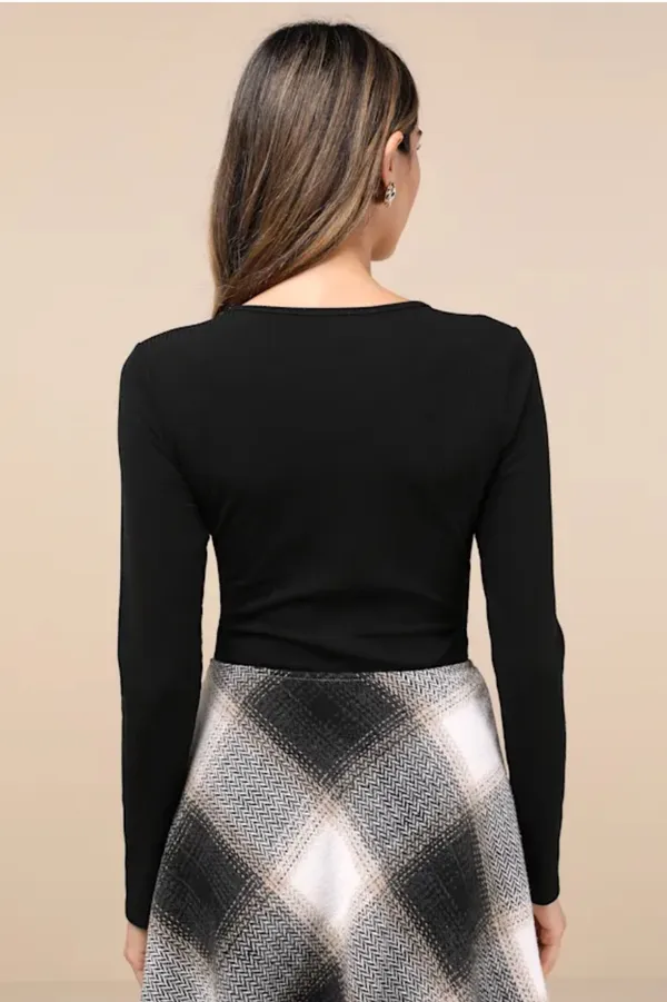 Sweater Bodysuit Black Size XS - Image 3