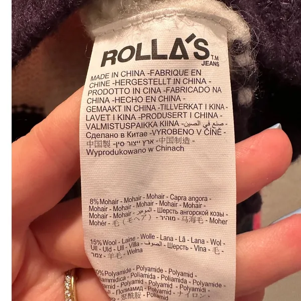 Rolla's Covergirl Gigi Knit Sweater Large Striped Wool‎ Blend Balloon Sleeves - Image 6
