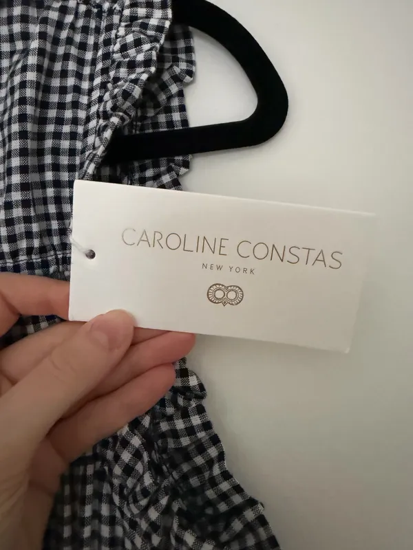 Caroline Constas Gingham Maxi Dress - Image 2