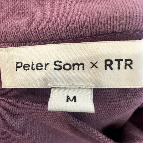 Peter Som Purple Mockneck Midi Dress Medium Cotton Office Work Designer $440 - Image 9