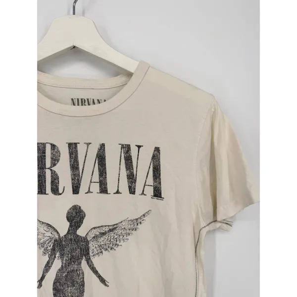 Trunk Ltd Free People Nirvana In Utero Tee XS Cream Good Graphic Band Shirt - Image 2