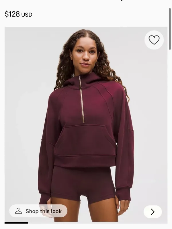 Lululemon maroon half zip scuba - Image 3