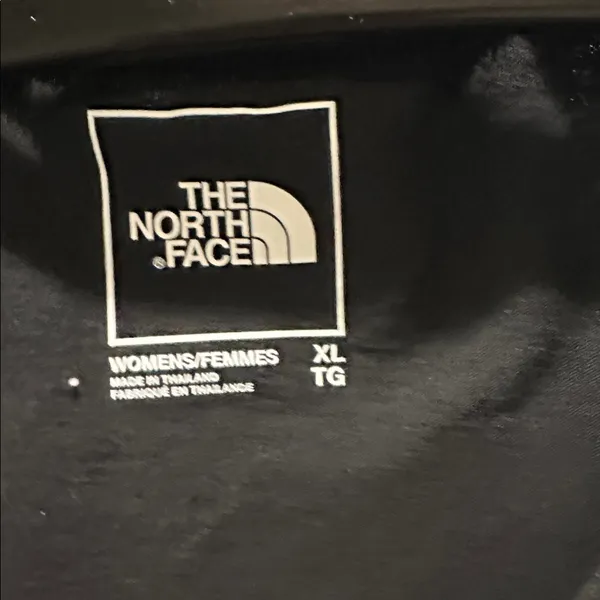 The North Face Women's Black Crop Top with Logo - Image 2