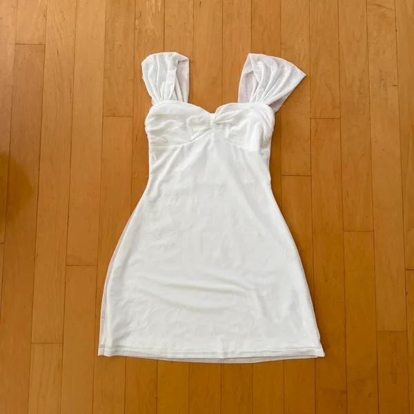 Princess Polly Pemberley white mesh sleeve bodycon dress - Image 2
