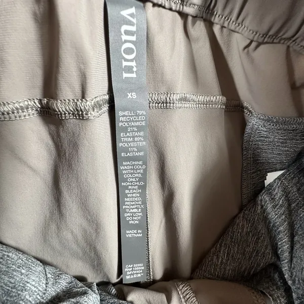 Vuori Miles Ankle Pants Women XS Chia Brown Tapered Joggers Zip Pocket Travel - Image 7
