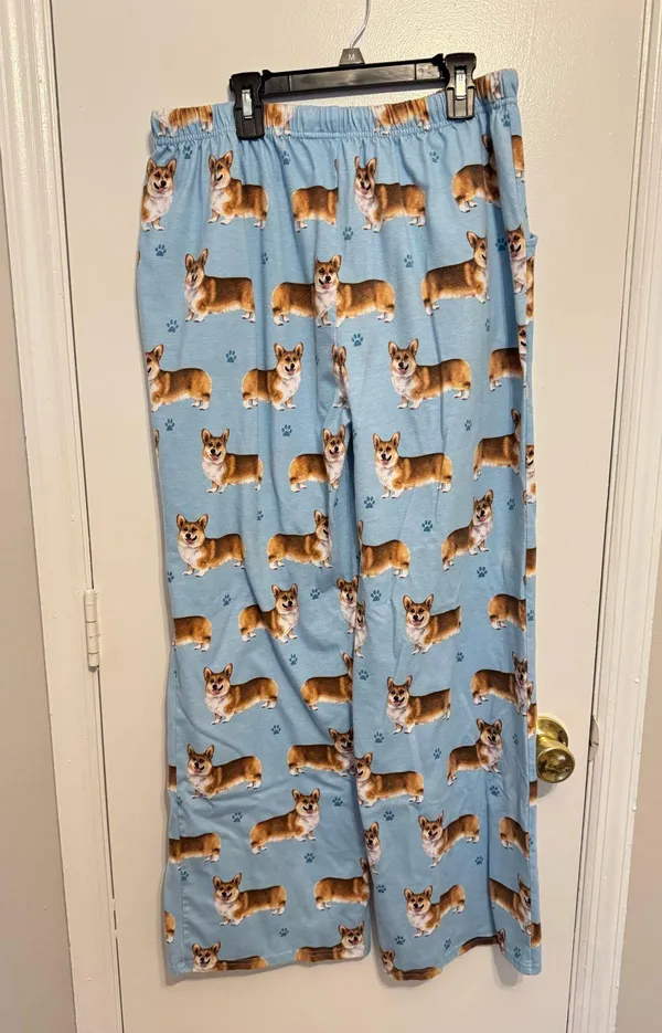 Comfies Welsh Corgi Unisex Cotton Blend Pajama Bottoms Size L - Image 2