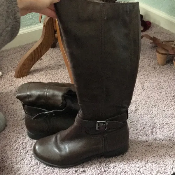 Hush Puppies Dark brown real leather boots - Image 2