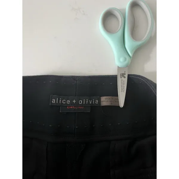 Alice + Olivia Black Trouser Cotton Blend Shorts Size 6 - Image 3