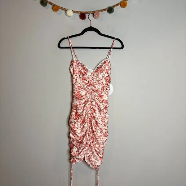 NWT Princess Polly Cael Pink Floral Mini Dress - Image 2