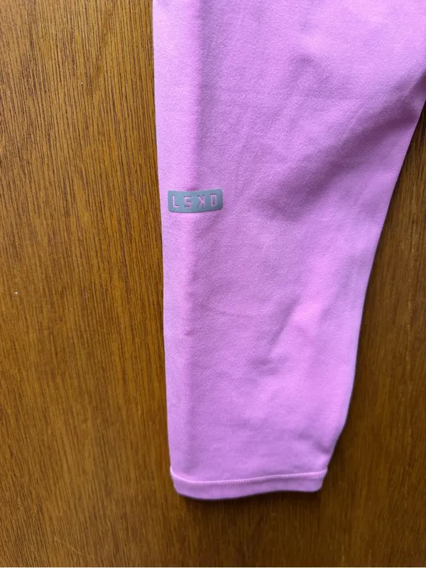 LSKD Fusion High Rise 7/8 Leggings Pockets Spark Pink Medium Gym Workout Fitness - Image 6