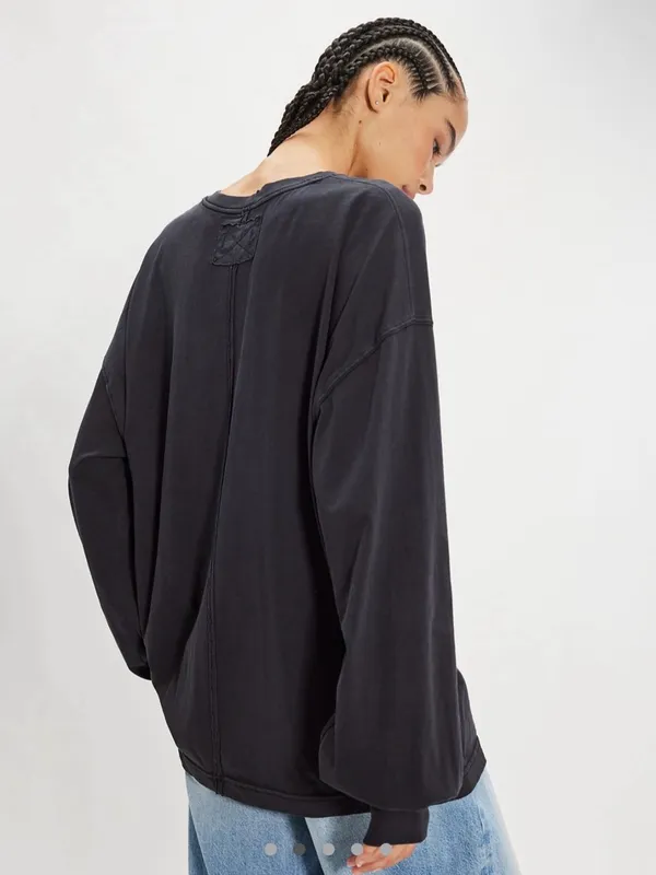 We The Free Black Crewneck Long Sleeve - Image 2