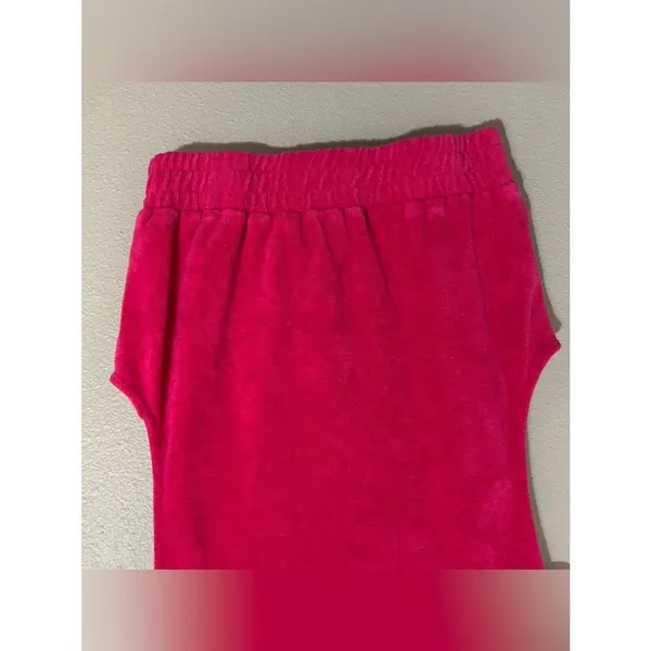 Daily Drills Hot Pink Terry Cloth Cropped Tank Top Women’s Size Medium / Large - Image 7