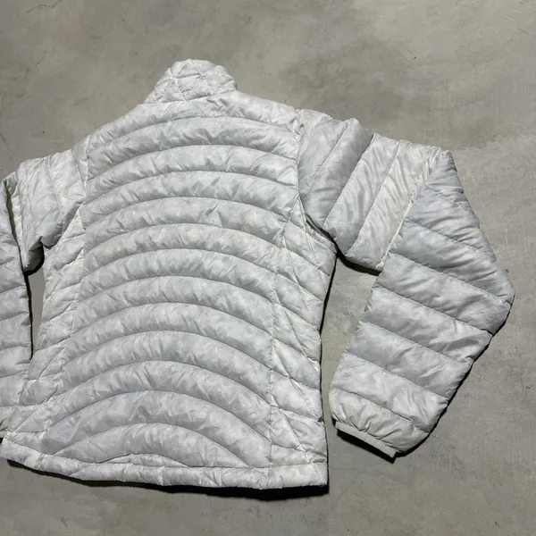 Patagonia Down Sweater Jacket Women's SZ Small L Quilted Puffer Full Zip Stained - Image 15