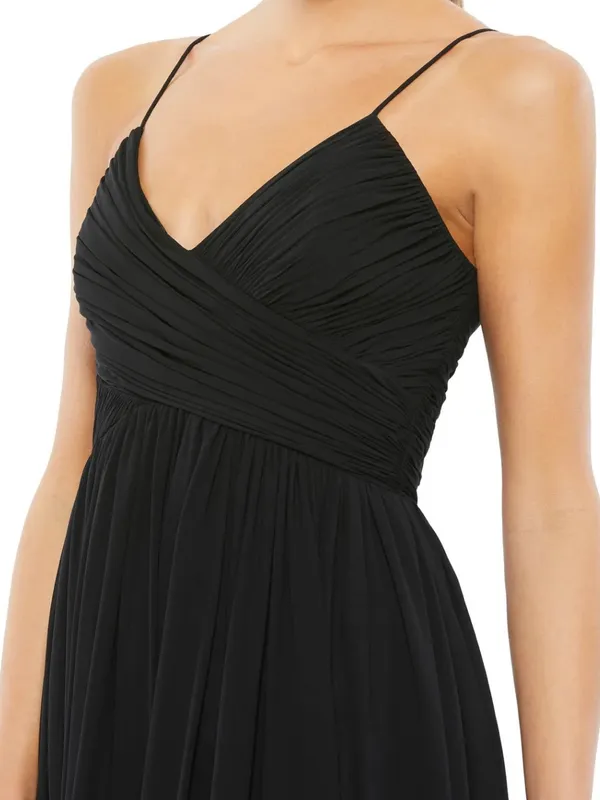 NWT Mac Duggal Ieena 70099 Faux Wrap Black Formal Dress Size XS - Image 2