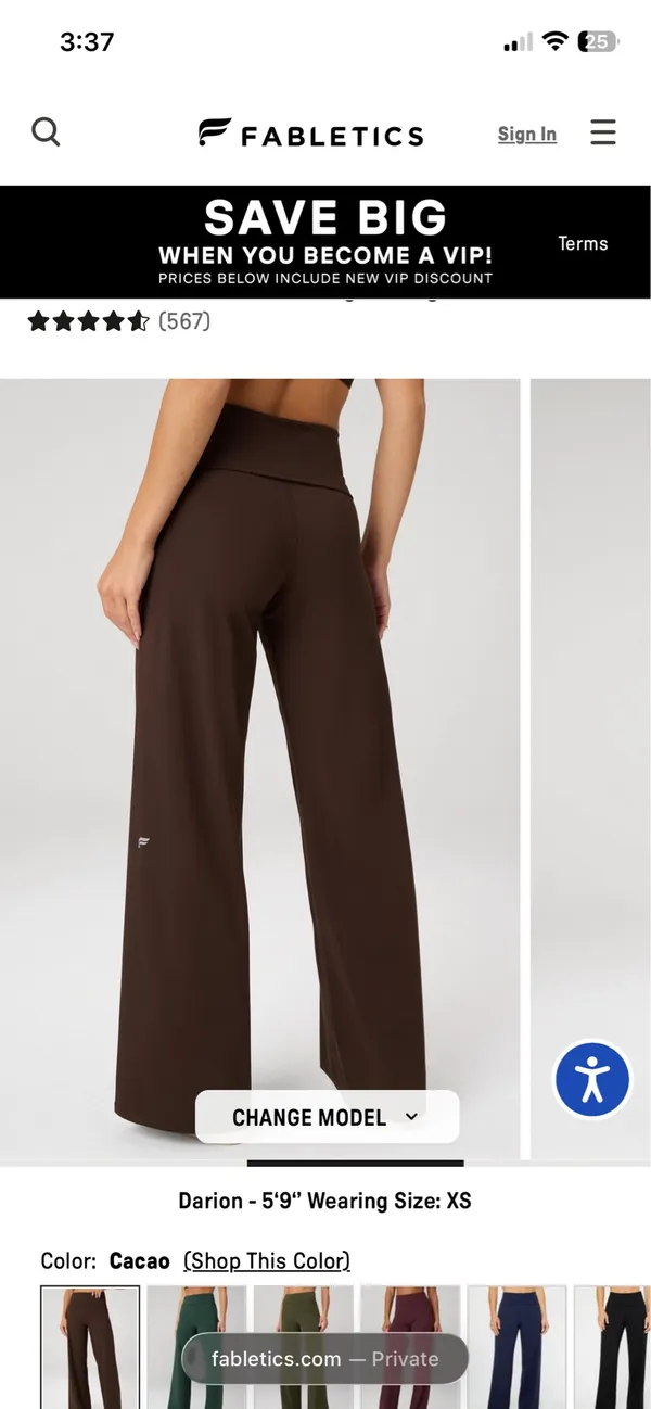 Fabletics Fold Over Leggings Cashel - Image 4