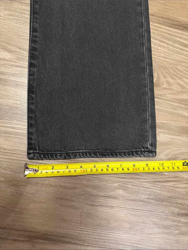 Levi’s Premium Ribcage Wide Leg Jeans W23 L32 Black Big E Zip Fly $110 - Image 11