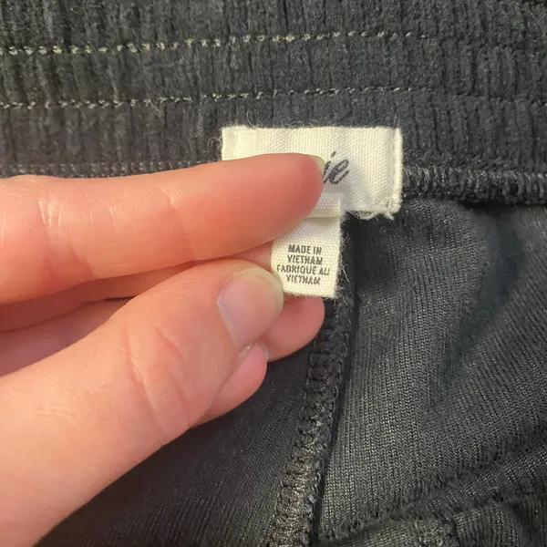 Aerie Ribbed Kick Flare Pants Womens‎ Size L Black Lounge - Image 3