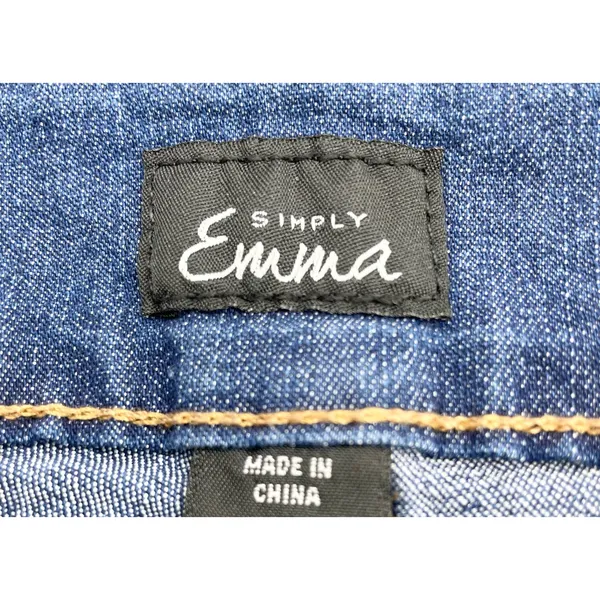 NEW Simply Emma Plus Size Denim Shorts Cuffed American Blue Wash Stretchy‎ - Image 8