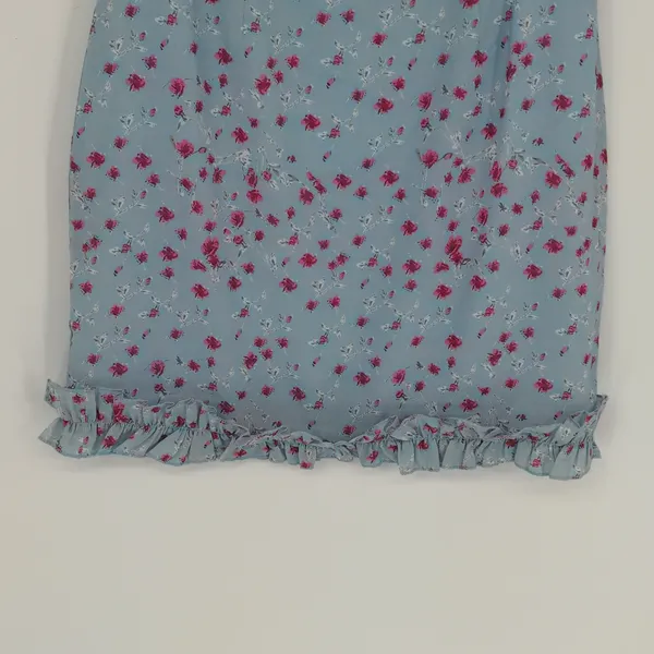 Superdown Revolve Sky Blue Floral Mini Dress Size Small Off The‎ Shoulder Girly - Image 6