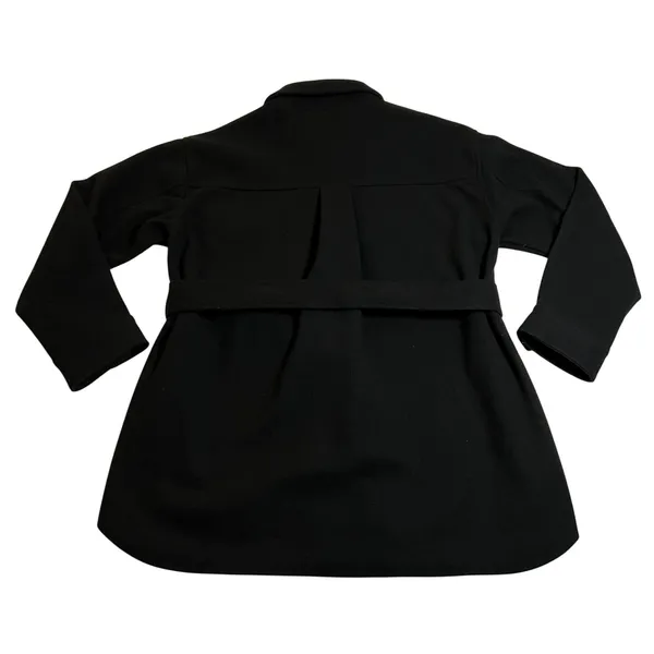 Zara Button Up Overshirt w/ Waist Tie Size M Tunic Minimalist Outerwear Casual - Image 3