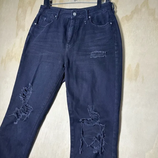 PacSun‎ Mom Jean Size 29 Black Washed Distressed - Image 2