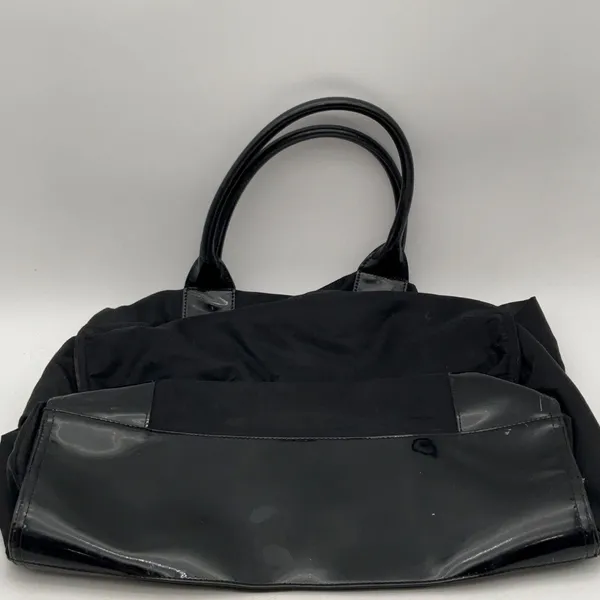 Tory Burch Ella Patent Shoulder Tote Bag Large Logo Black Patent Leather Used - Image 2
