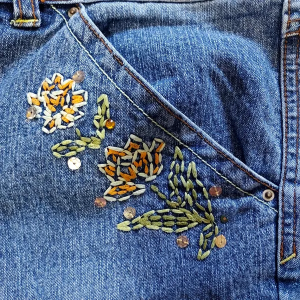 d. jeans Bootcut floral embroidered sz 16 Girlhoodcore feminine grandma 90s Y2K - Image 4