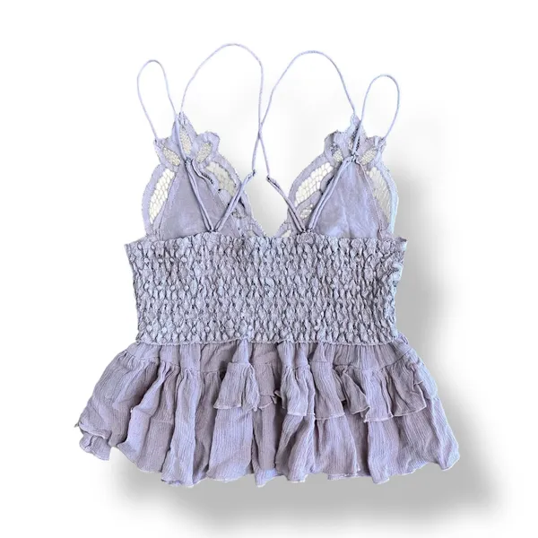 Free People Adella Cami Womens Size S‎ in Muave Boho Crochet - Image 5