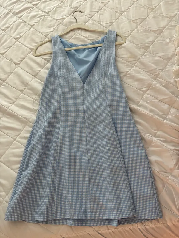 Hello Molly Blue Gingham Mini Dress - Image 2