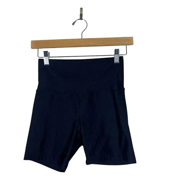 OFFLINE by Aerie Ribbed High Rise Bike Shorts Black Athletic Workout Size S - Image 2