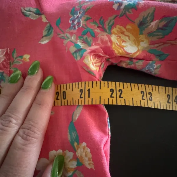 Vintage Shabby Chic Floral Button Down Shirt M Grannycore Cottagecore Artsy‎ - Image 9