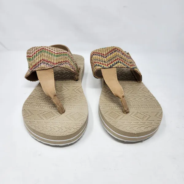 Luk Ees By Muk Luks Multicolor Slingback Casual Flats Thong Sandals Size 9 - Image 5