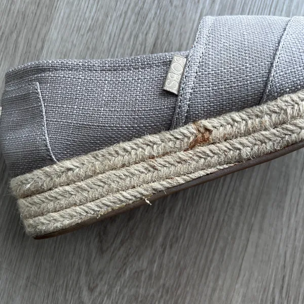 Bobs from Skechers Women's Taupe Espadrille Wedge Slip On Shoes Size 8.5 - Image 6